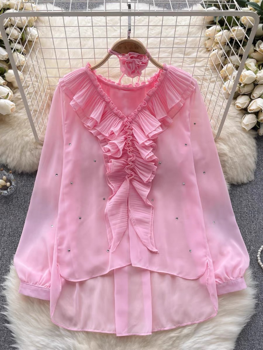 Amelia ruffle blouse BE213 image