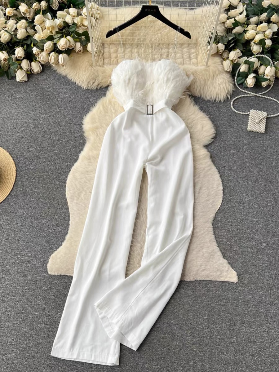 Taste of luxury feathery jumpsuit JRZZ616 image