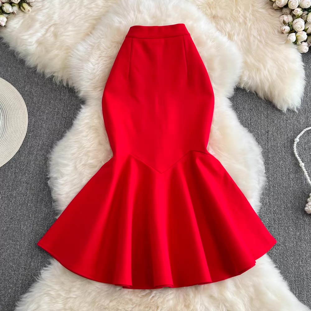 Wine by the fire place peplum skirt SZZ185 image