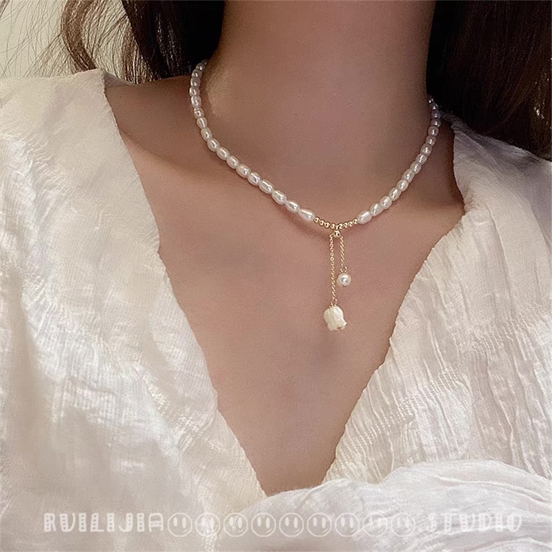 Sunset stands beaded necklace JW149 image