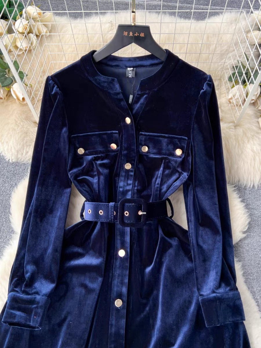 Unpaid love velvet dress FD510 image