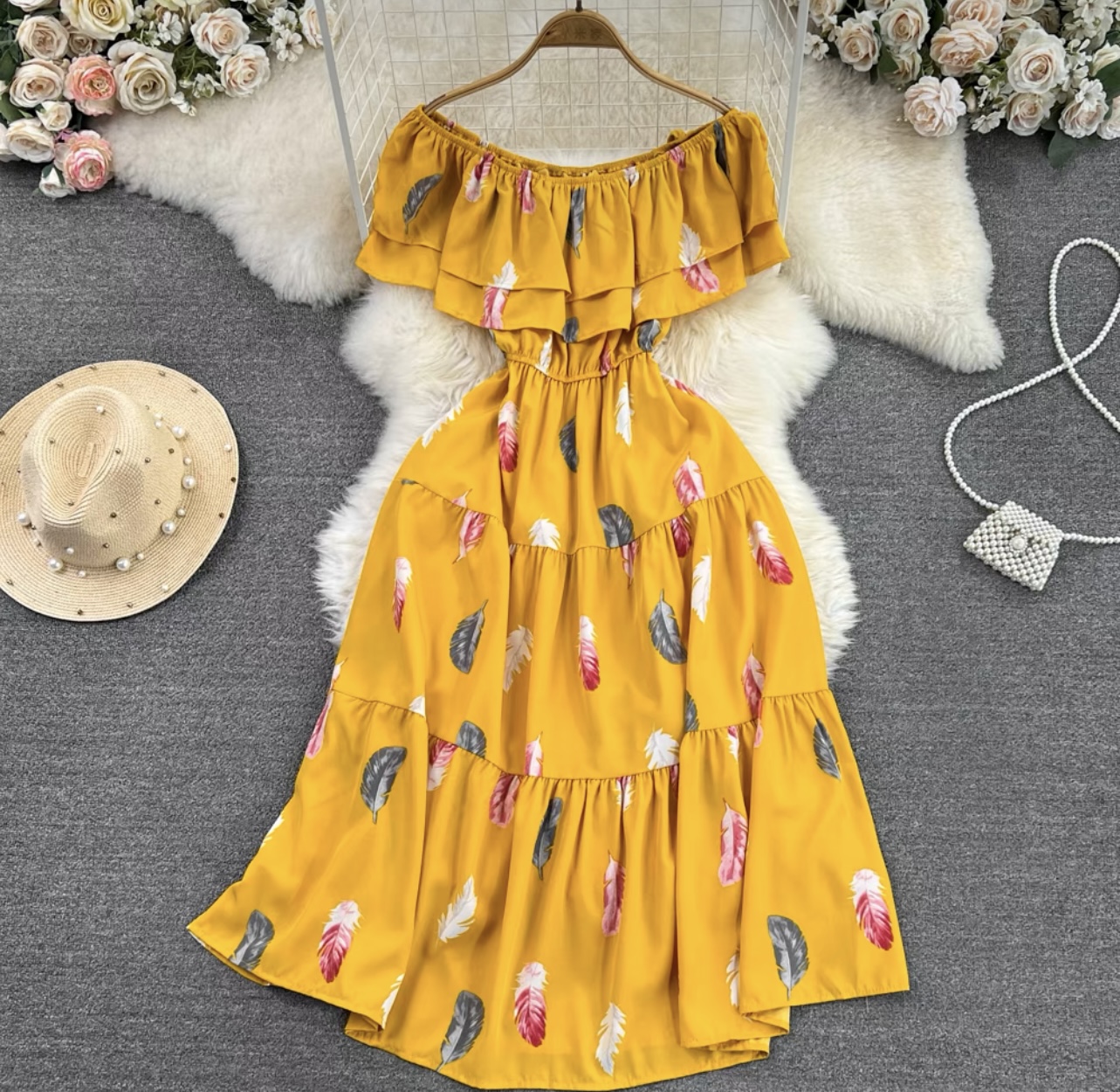 Stepping out off shoulder dress CD232 image