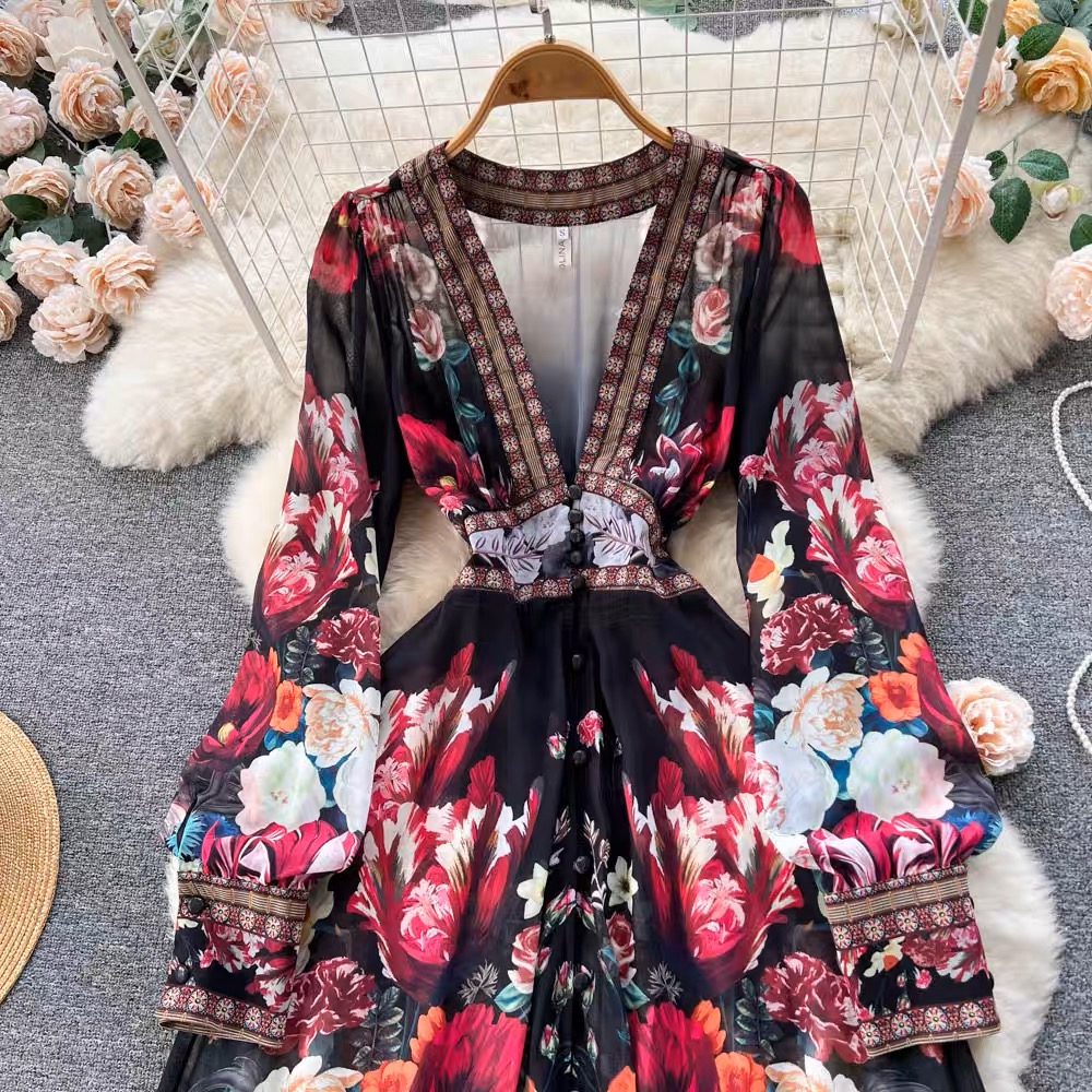 Lily high rise floral dress ED28 image