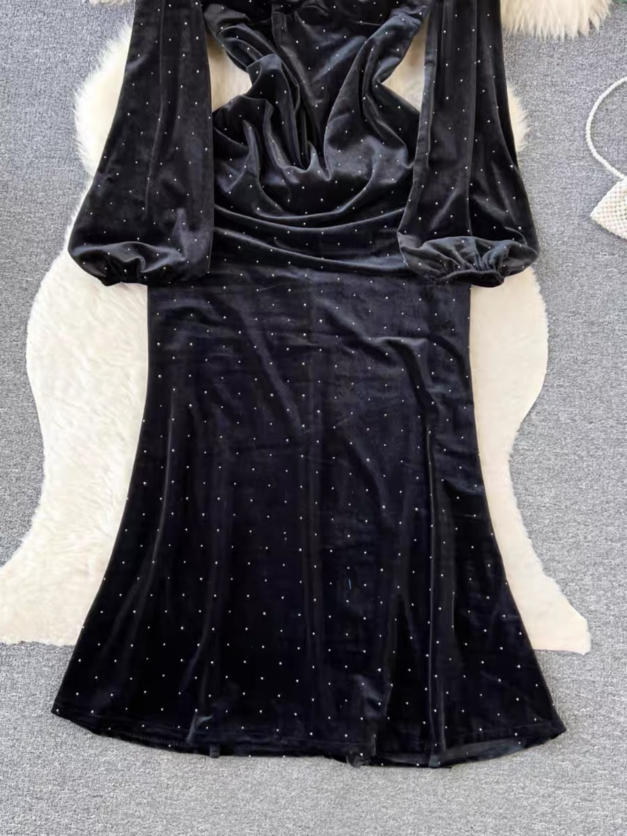 No lies velvet dress FD559 image