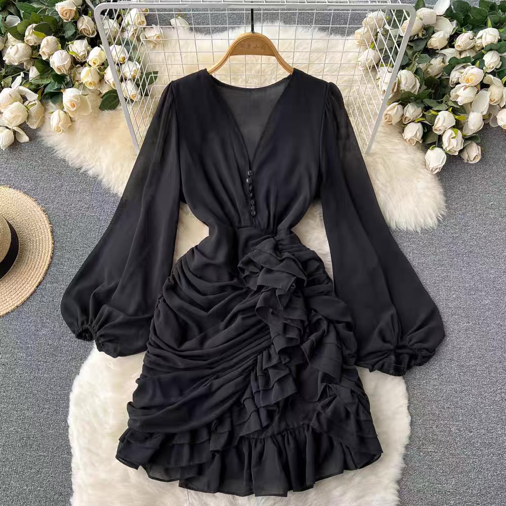 He stole my heart ruffle midi dress CD95 image