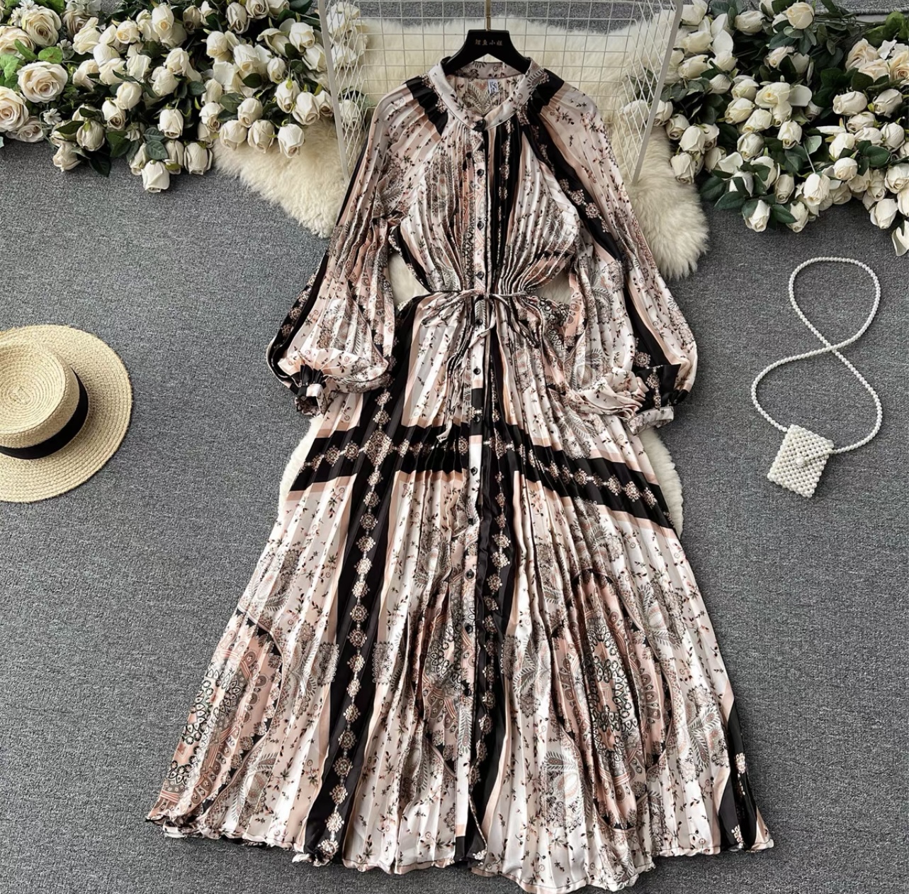 Cute but spoiled print dress FD215 image