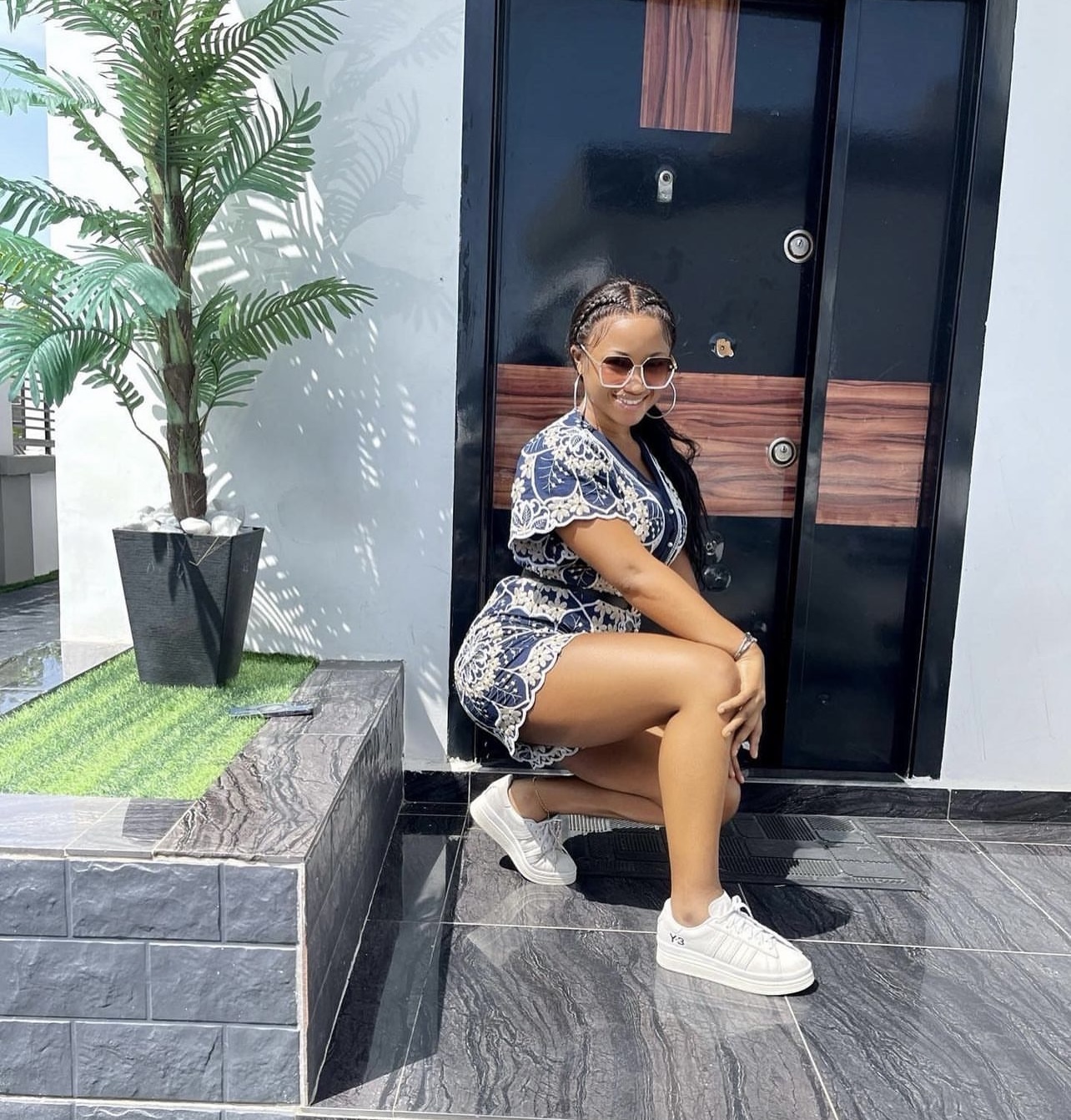 VIPs only lace print romper image