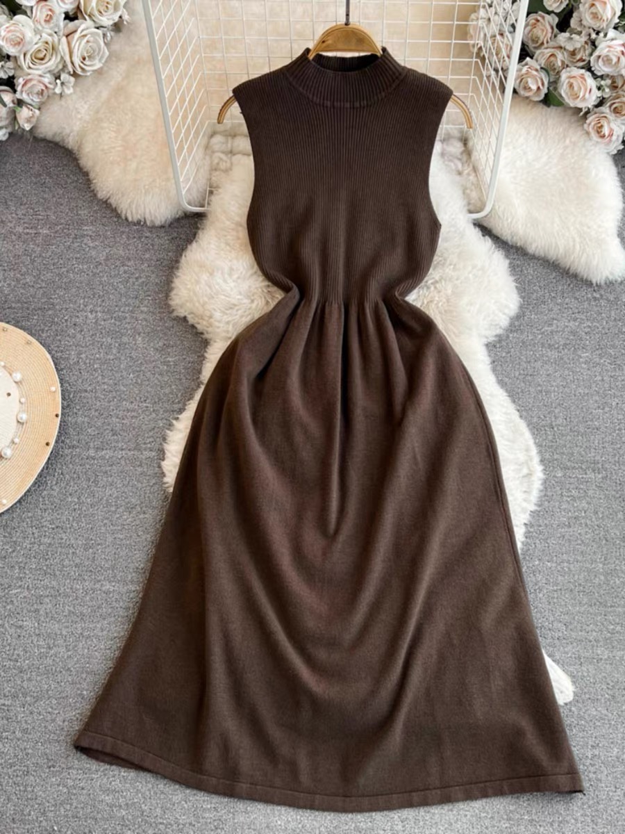 Iced coffee dates knitted dress KD199