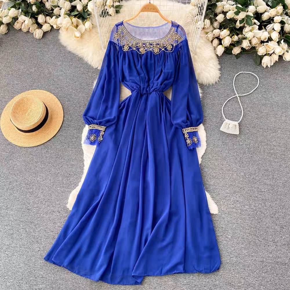 Take chances embroidery dress FD189