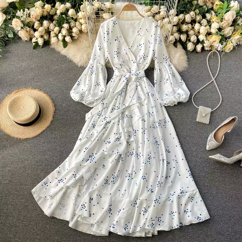 Floral print flowing  dress CD50 image