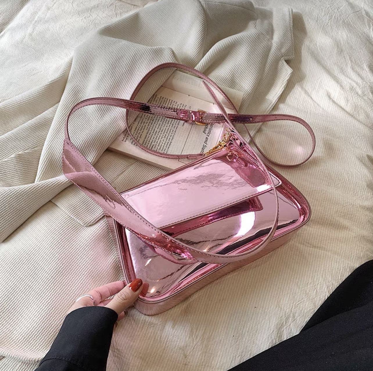 Elaine glossy reflective bag BG211 images