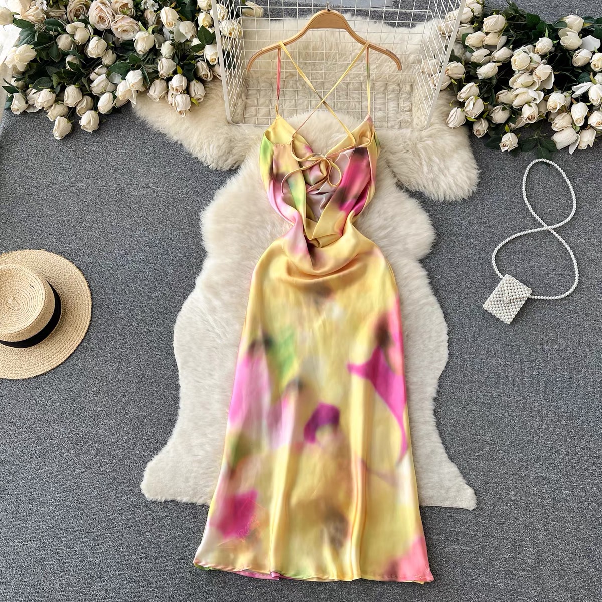 Vacation favorite silk dress CBC128 image