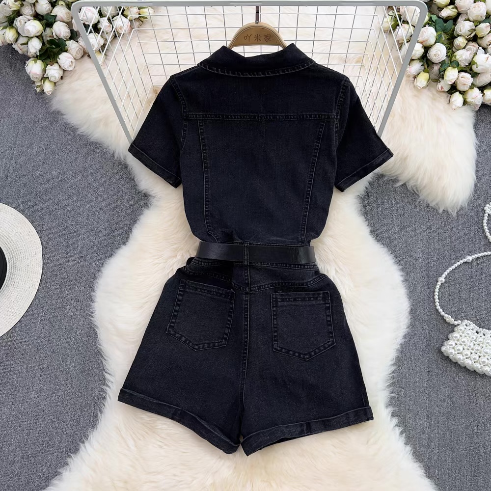 West coast denim jumpsuit & belt JRZZ489 image