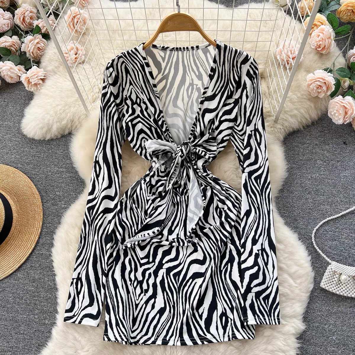 Compliments you print dress CBC191 image