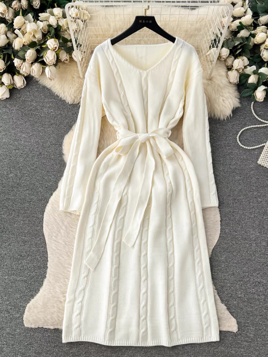 Sprinkle sprinkle queen fluffy wool dress KD144