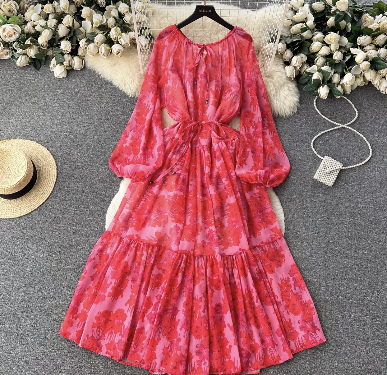 Living the life colorful dress CD362 image