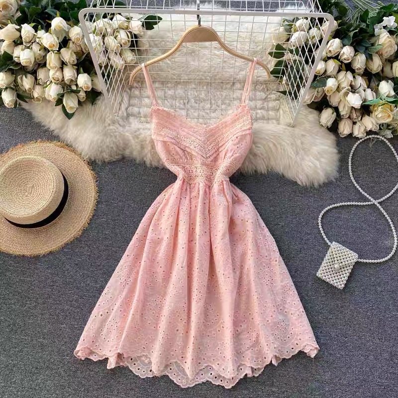 Petite summer lace dress CD416 image