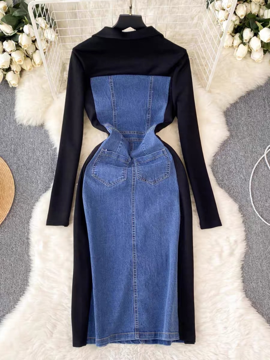 Halime denim dress DBC8 image