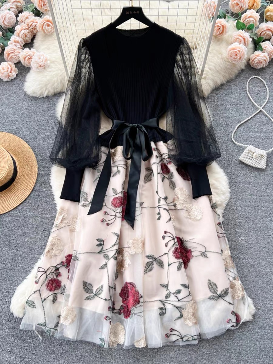 Stay solids floral dress CD511 image