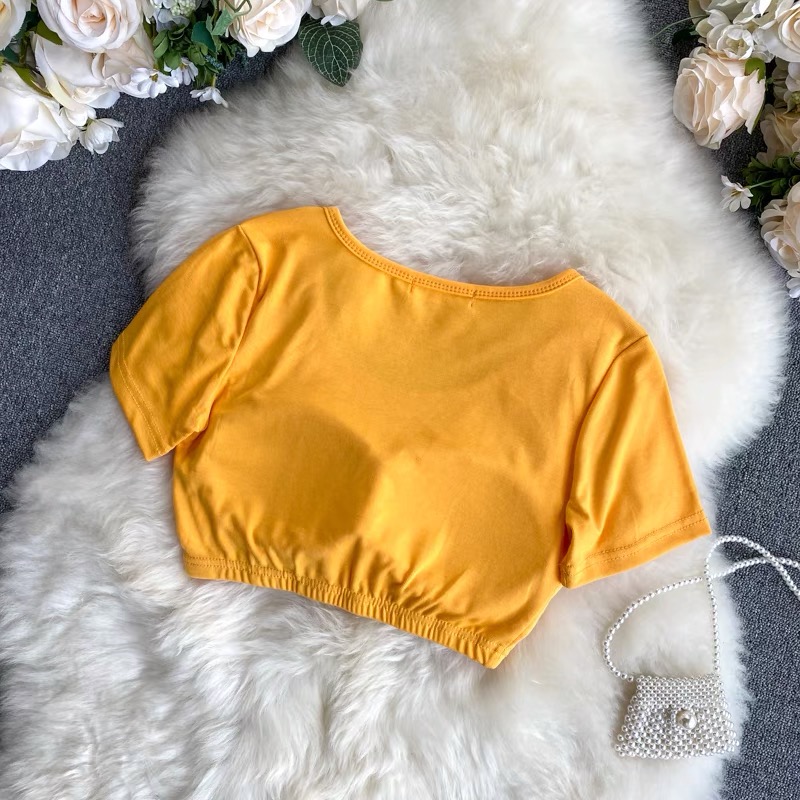 Sports and exercise crop top TZZ478 image