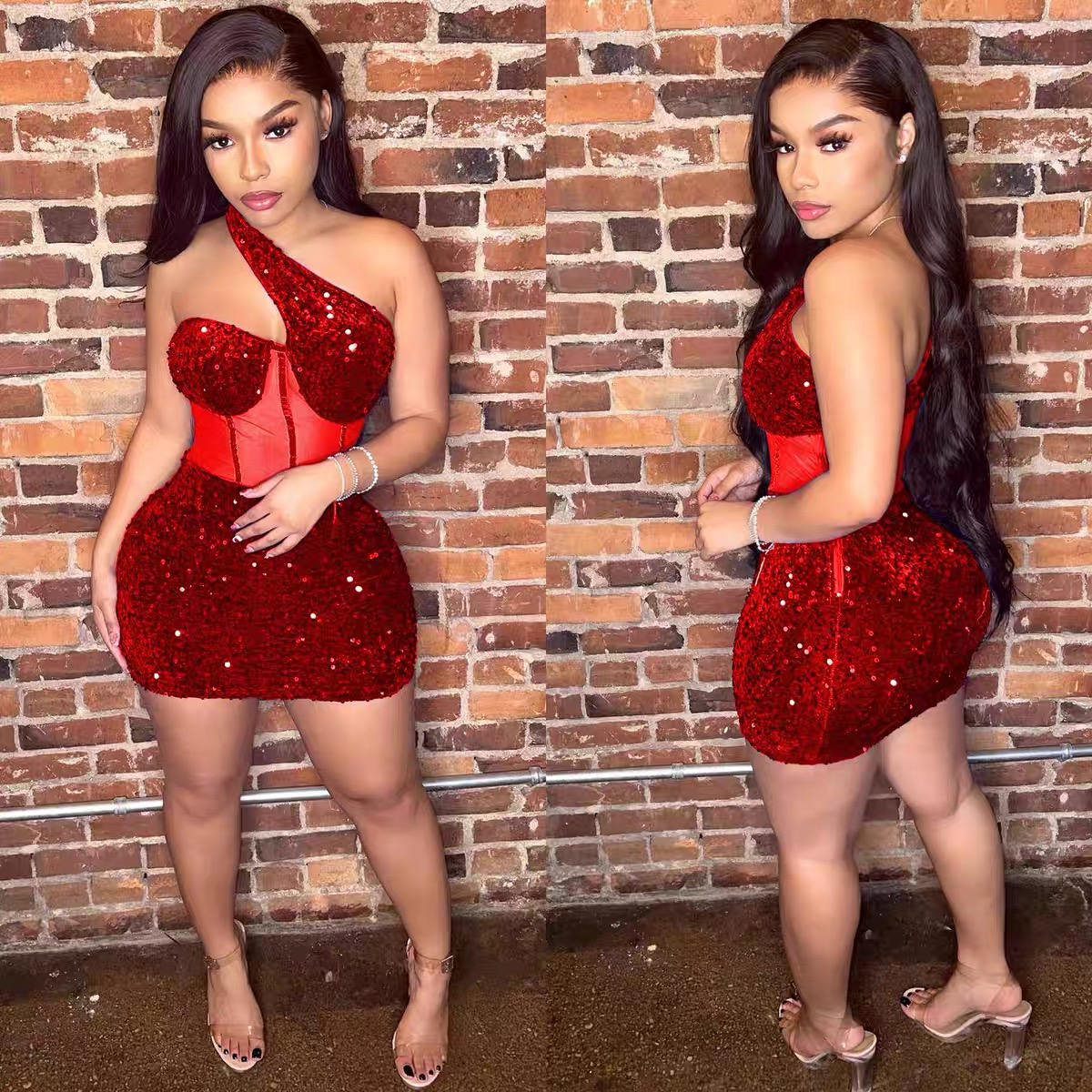 Cheers to the celebrant sequin dress EBC75 image