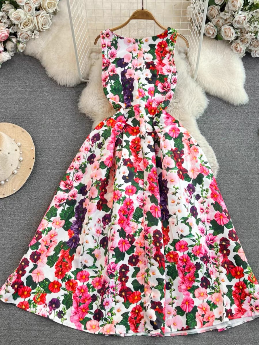 Everything nice print dress CD712 image