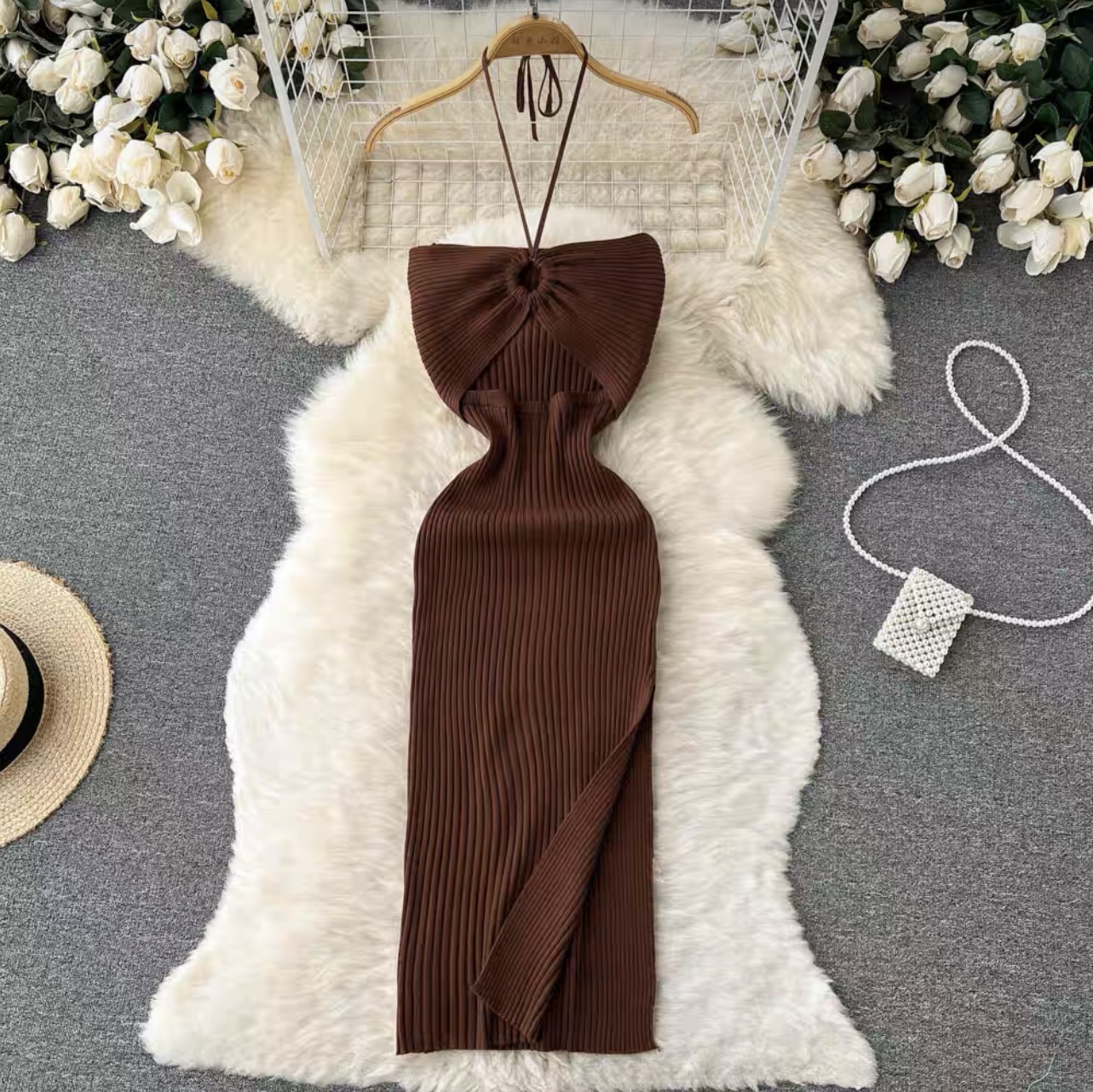 Colorful living knit gown KBC54 image