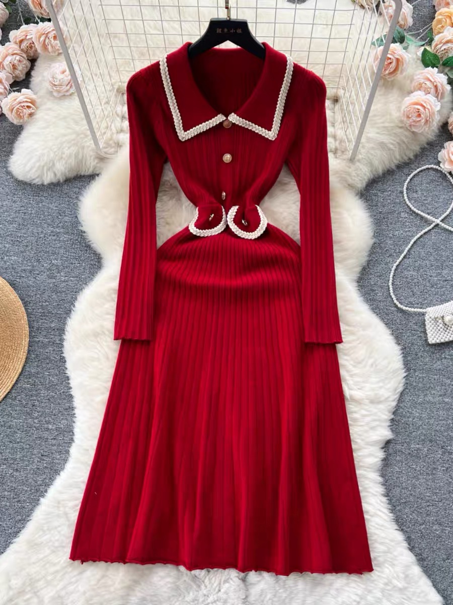 Vinyl vibes sweater dress KD141 image