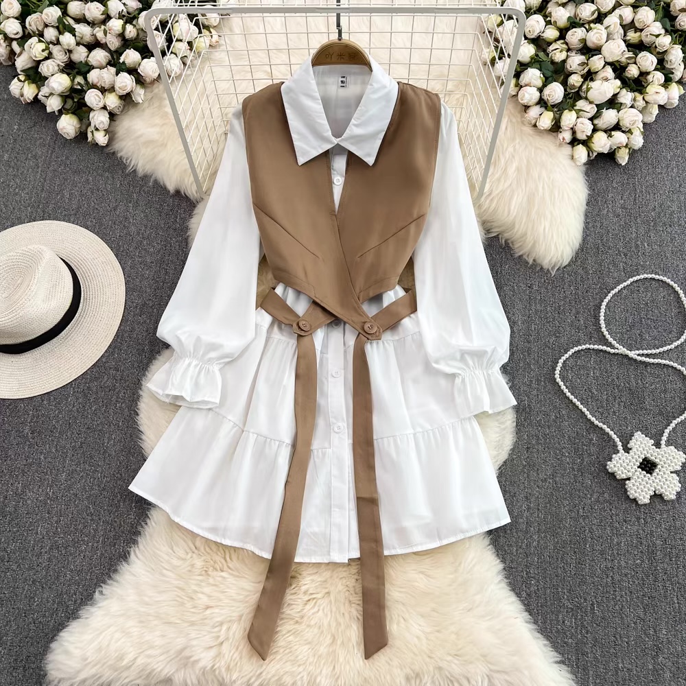 On cloud nine shirt dress & waist coat SDZZ611 image