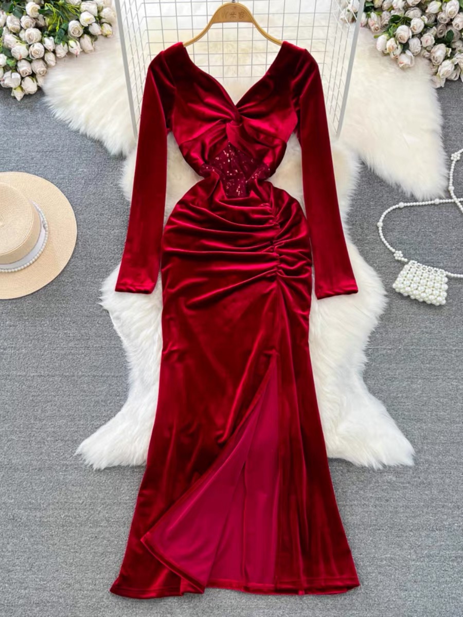 Slay my way velvet dress EVD107 image