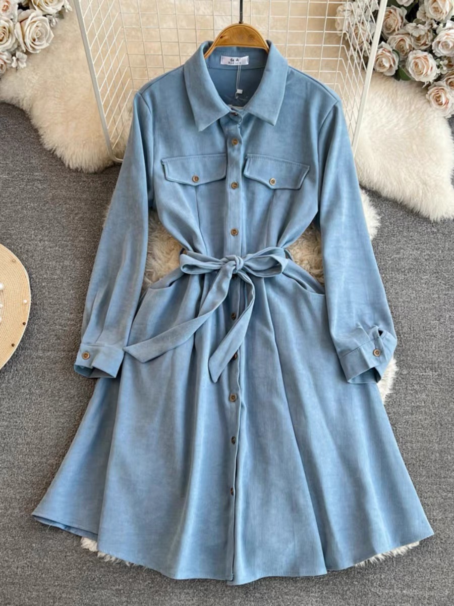 Your addiction suede shirt dress SDZZ926 image