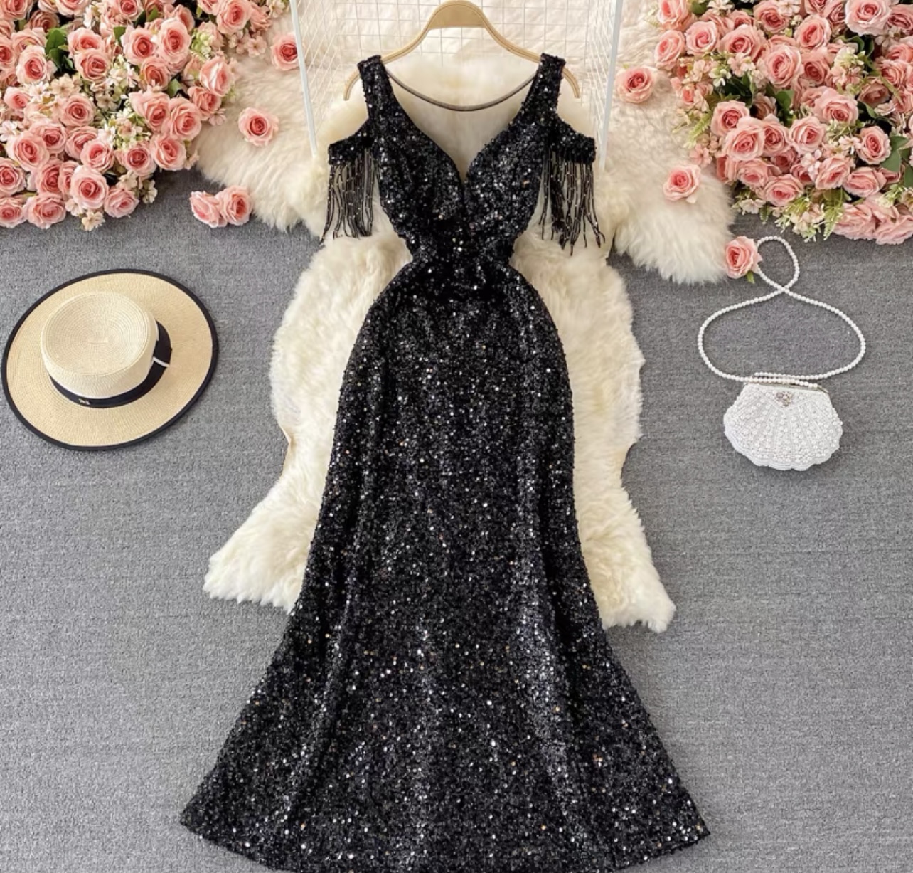 Vibing vintage shimmer shine dress EVD3 image