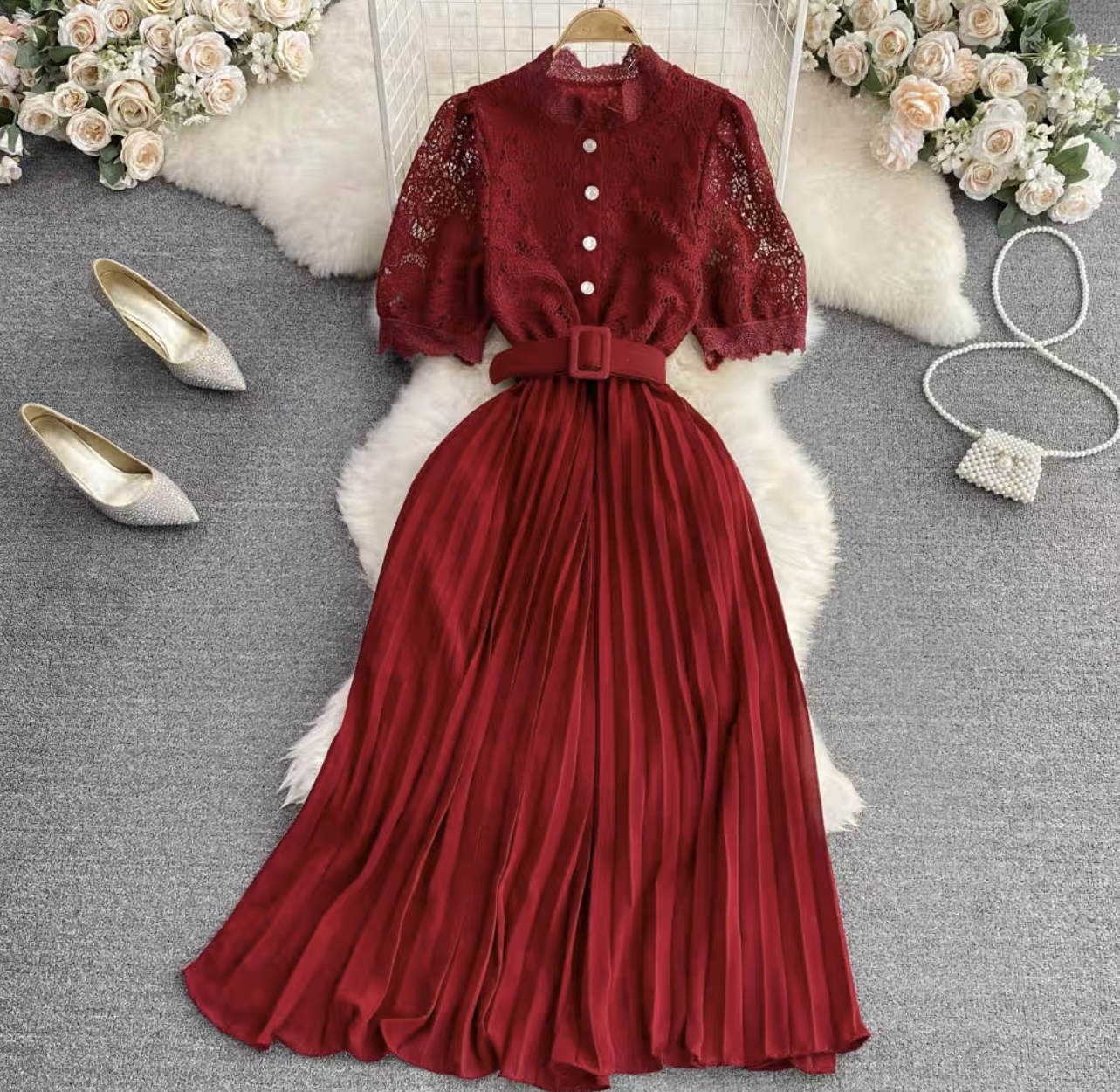 He knows me best lace dress FD203 image