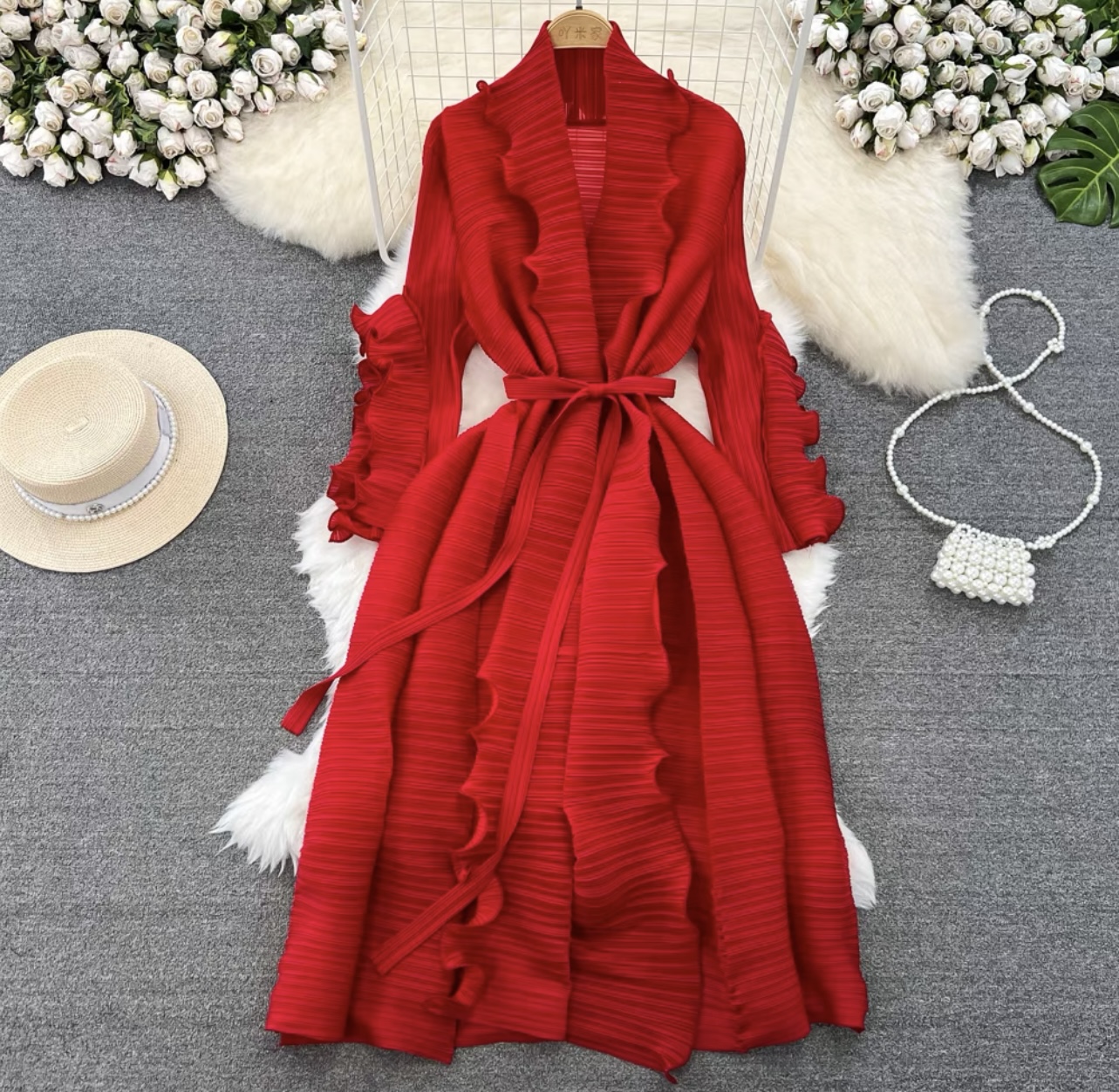 Curving you ruffle dress EVD47 image