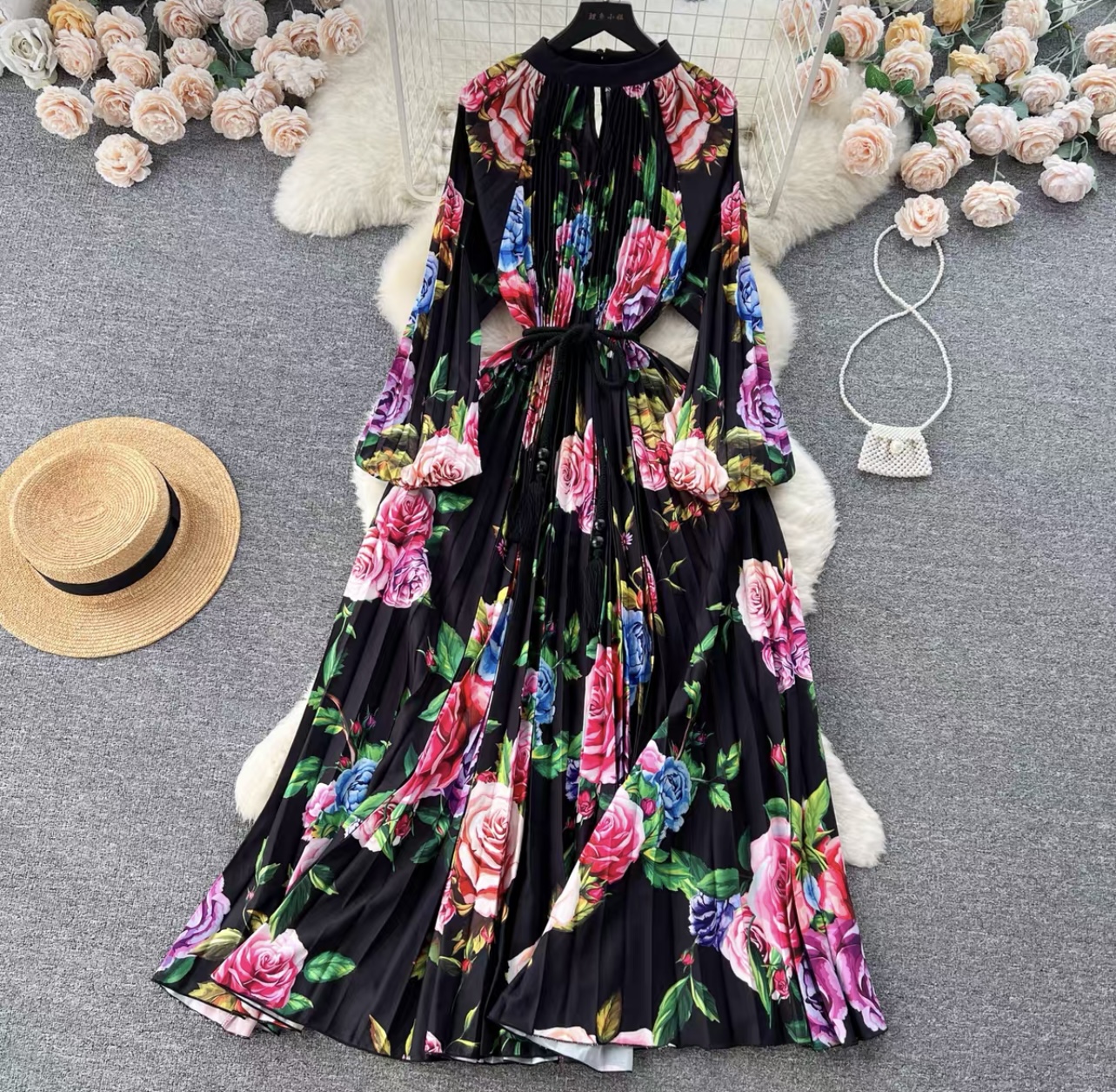 Wedding guest print dress CD522 image