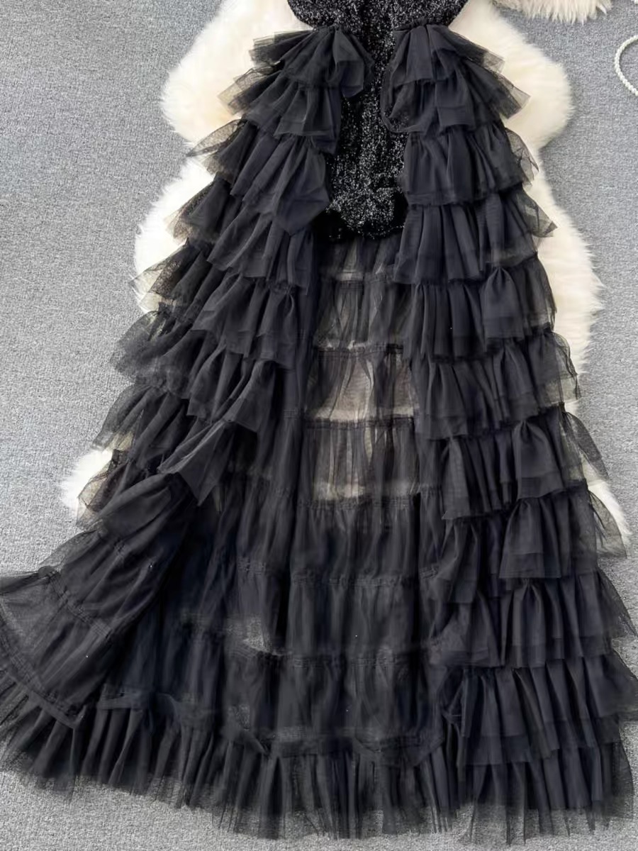 Out of this world ruffle tulle dress EVD175 image
