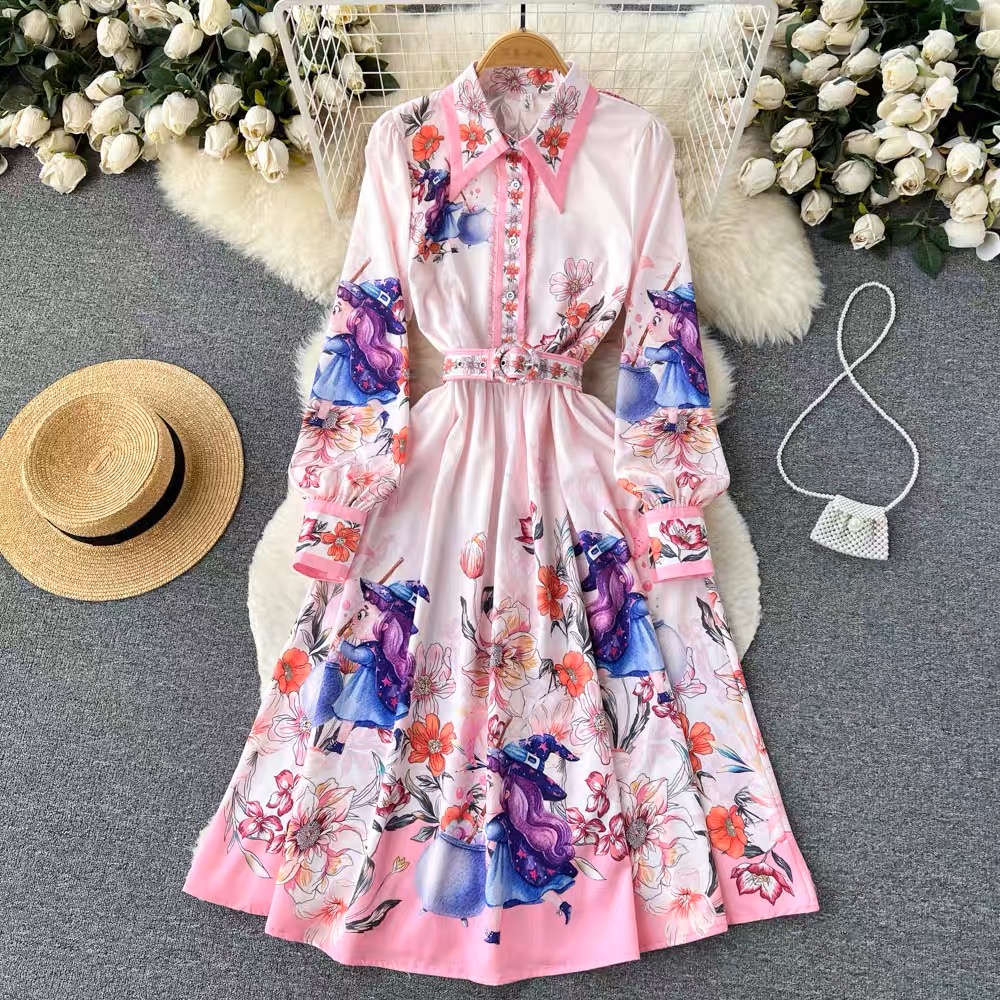 Classy for her print dress ED62 image