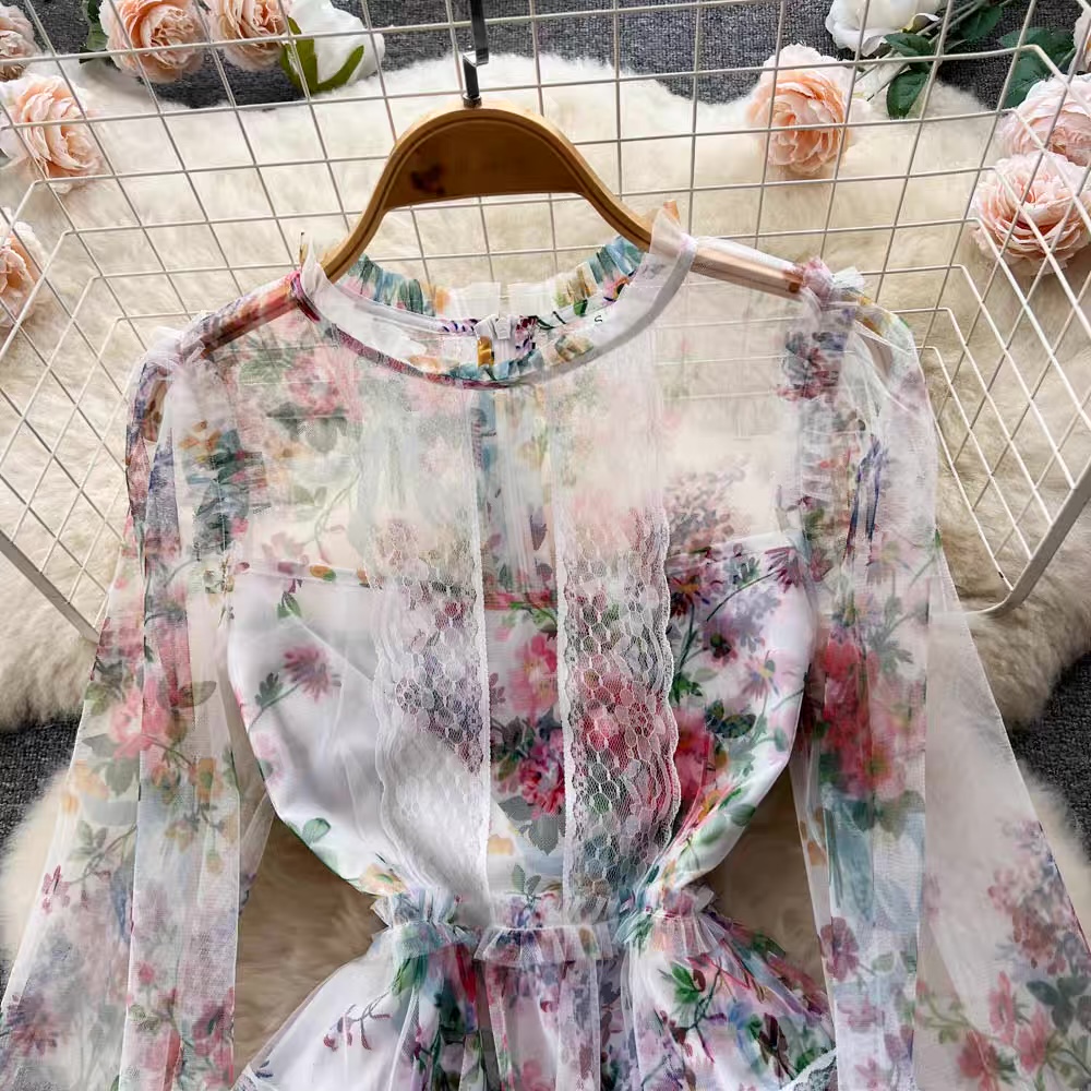 Drive to the ocean print dress CD137 image