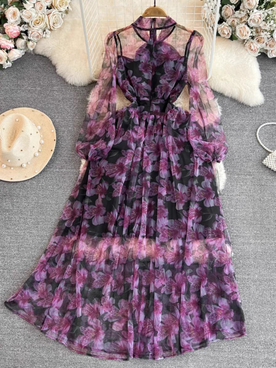 Watch the throne chiffon dress CD208 image