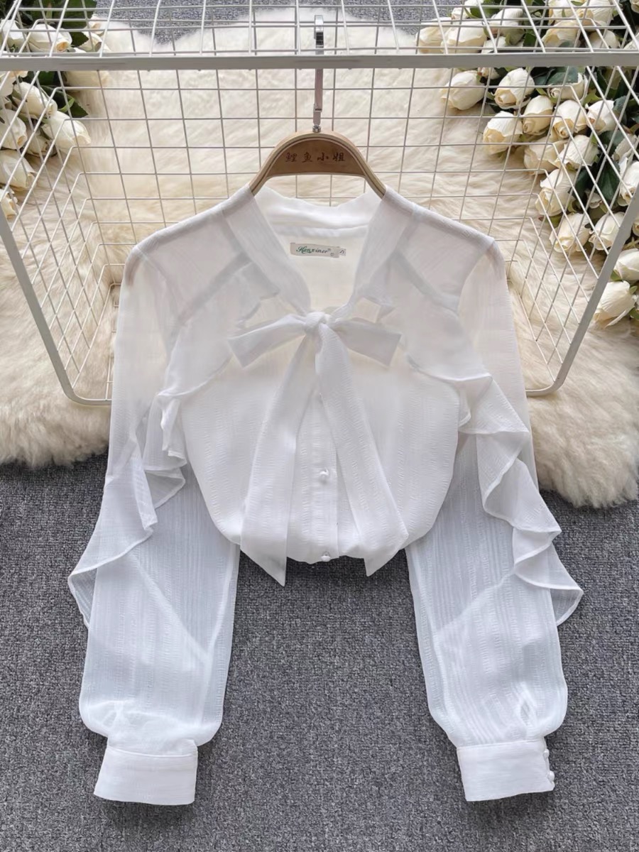 Sweetheart ruffle blouse BE194