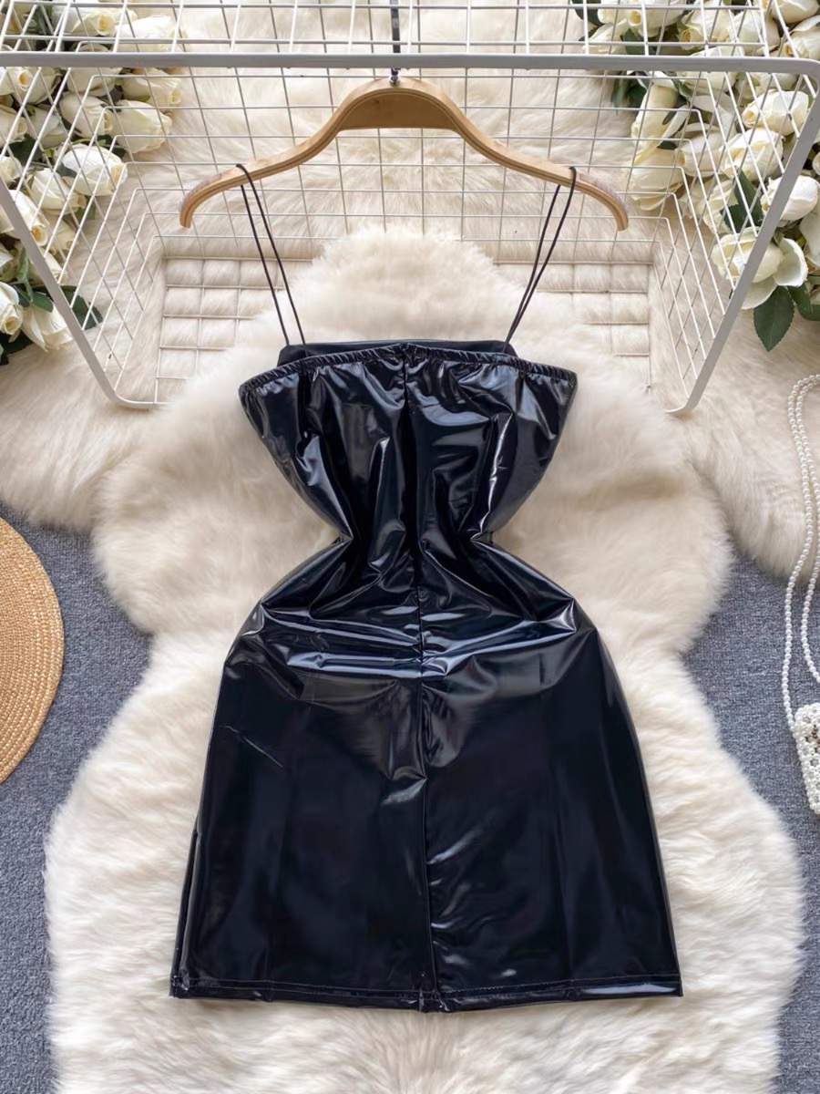 Brielle faux leather dress CBC451 image