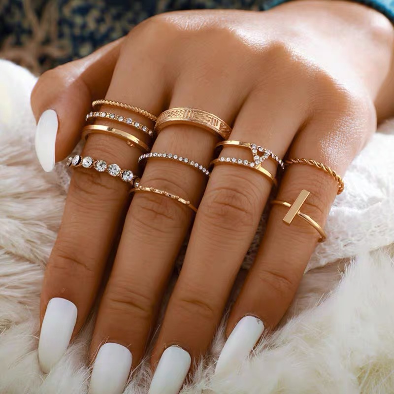 Vintage knuckle rings set JW144 image