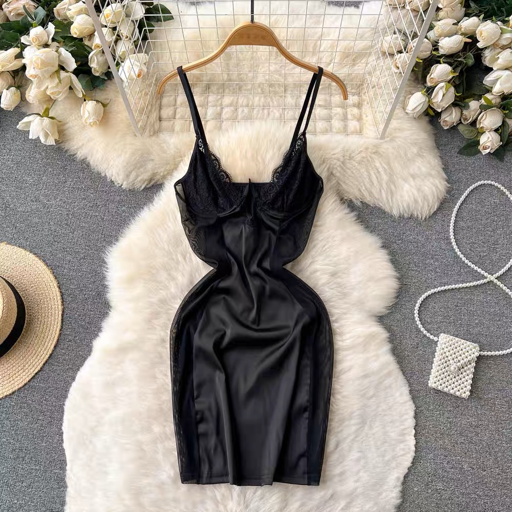 Alia little lace stitched gown CBC80 image