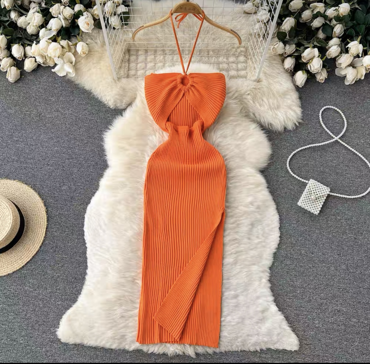 Colorful living knit gown KBC54 image