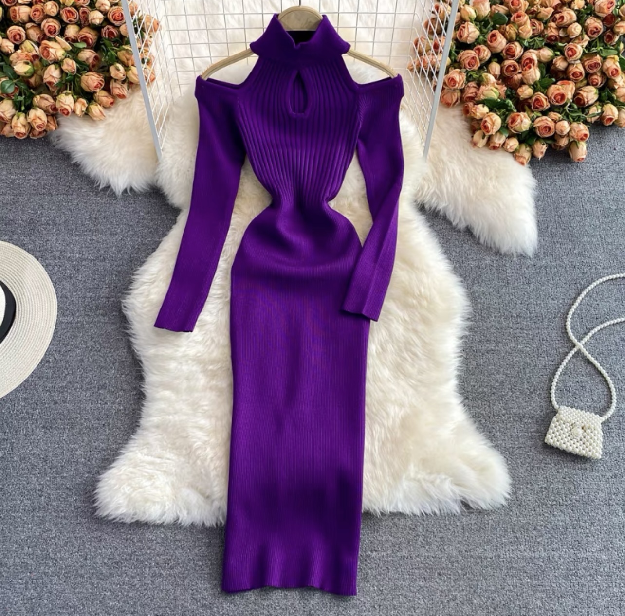 Taking sides knit dress KD103