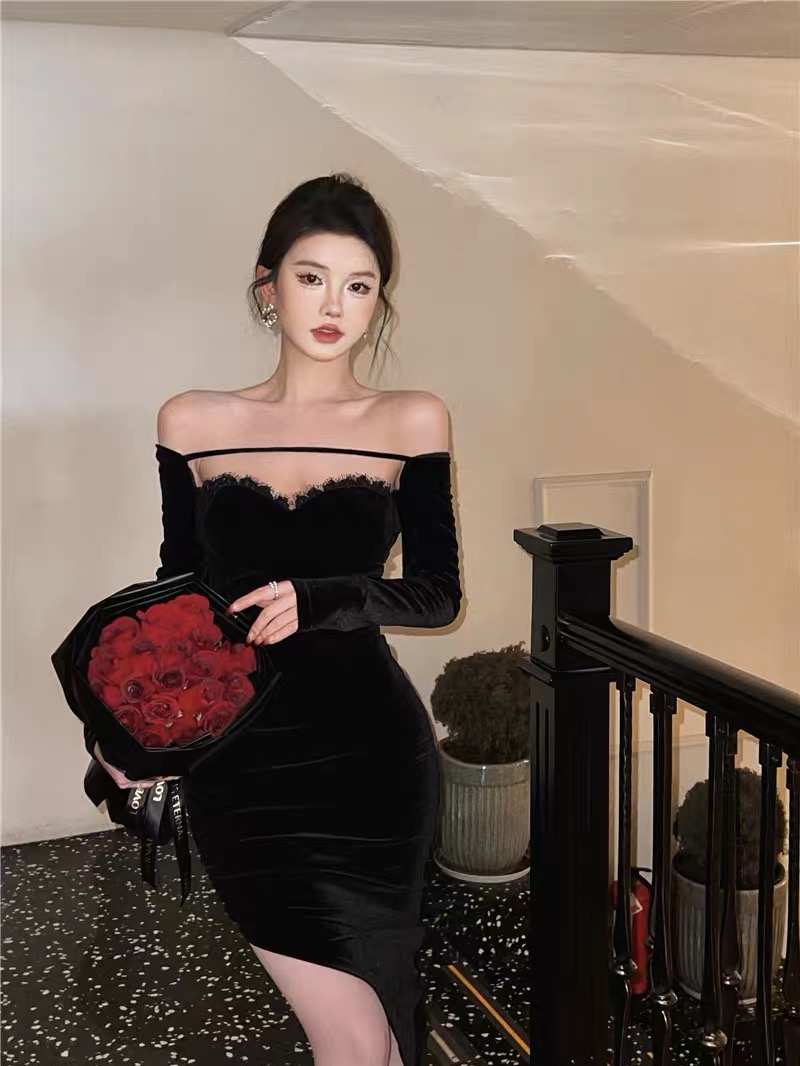 Center of attention velvet Dress CBC281 image