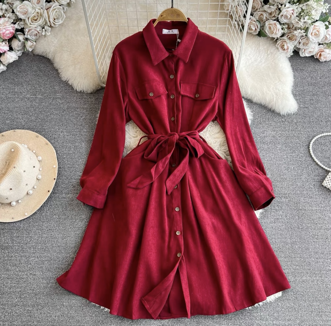 Your addiction suede shirt dress SDZZ926 image