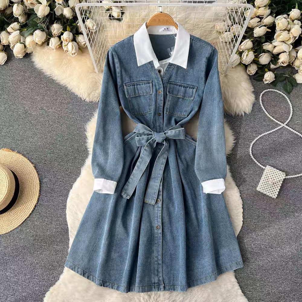 On the verge of slay denim dress DD10