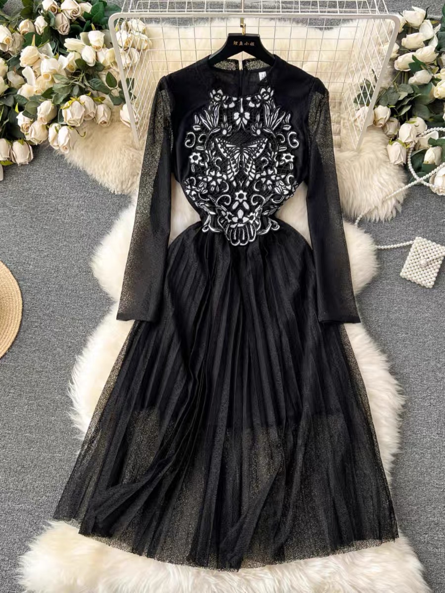 Prom party embroidery Dress FD341