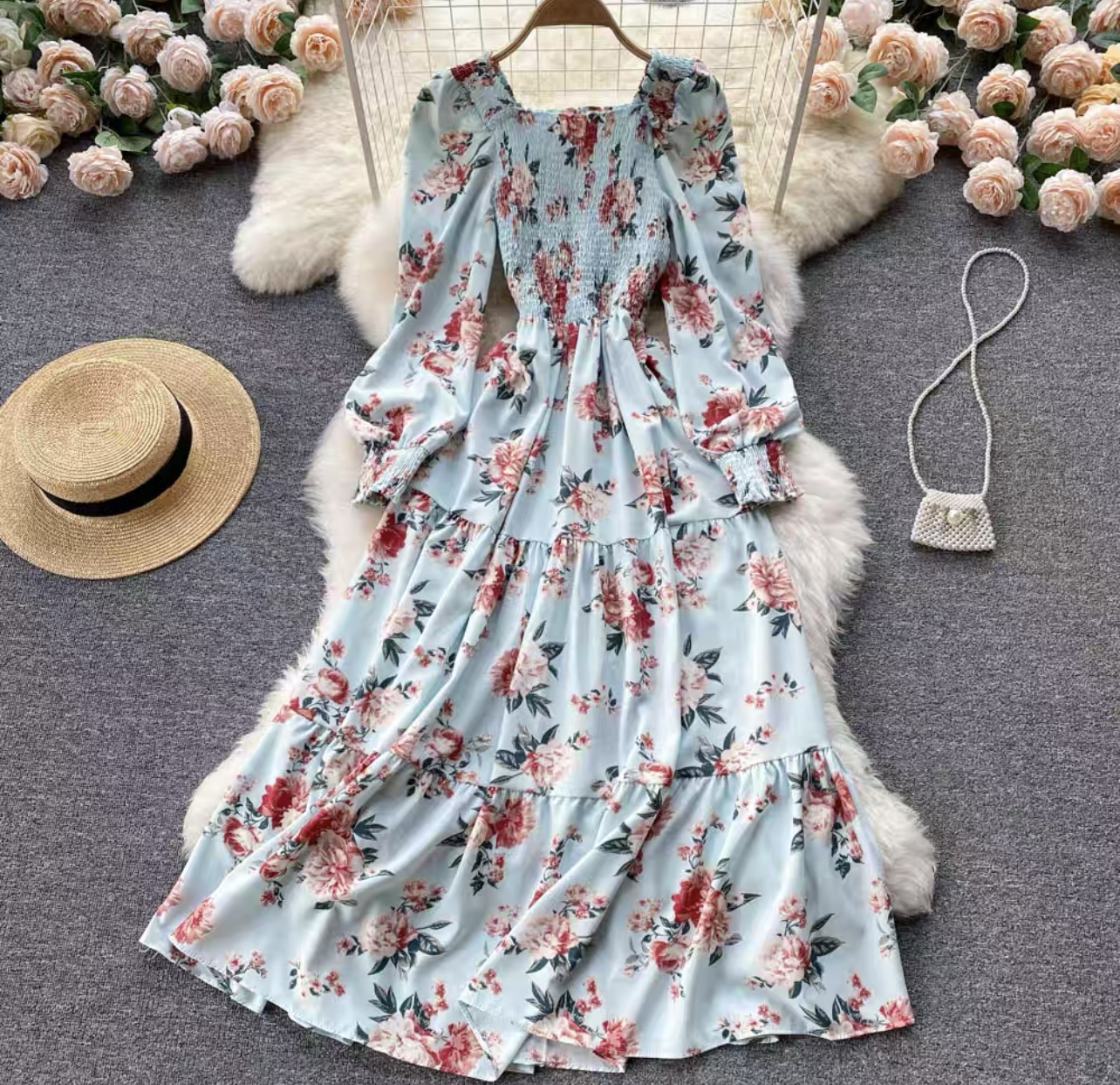 Picnic with the BFF floral dress CD43 image